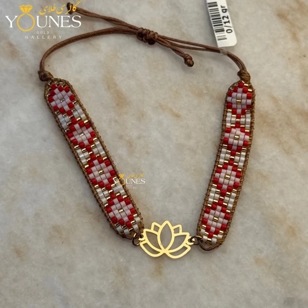 دستبند میوکی گل نیلوفر طلا
